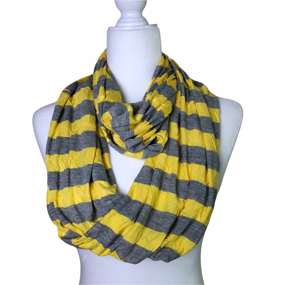 Chuns Yellow Gray Fashion Scarf One Size